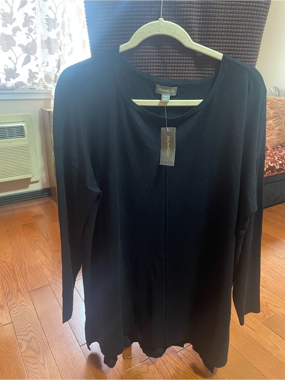 Style & Co. Black Side Slit Tunic
